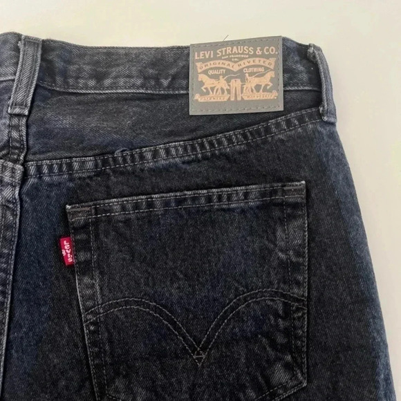 Levi's‎ 501 Black Button Fly Cutoff Denim Jean Shorts Size 30 - Picture 8 of 10